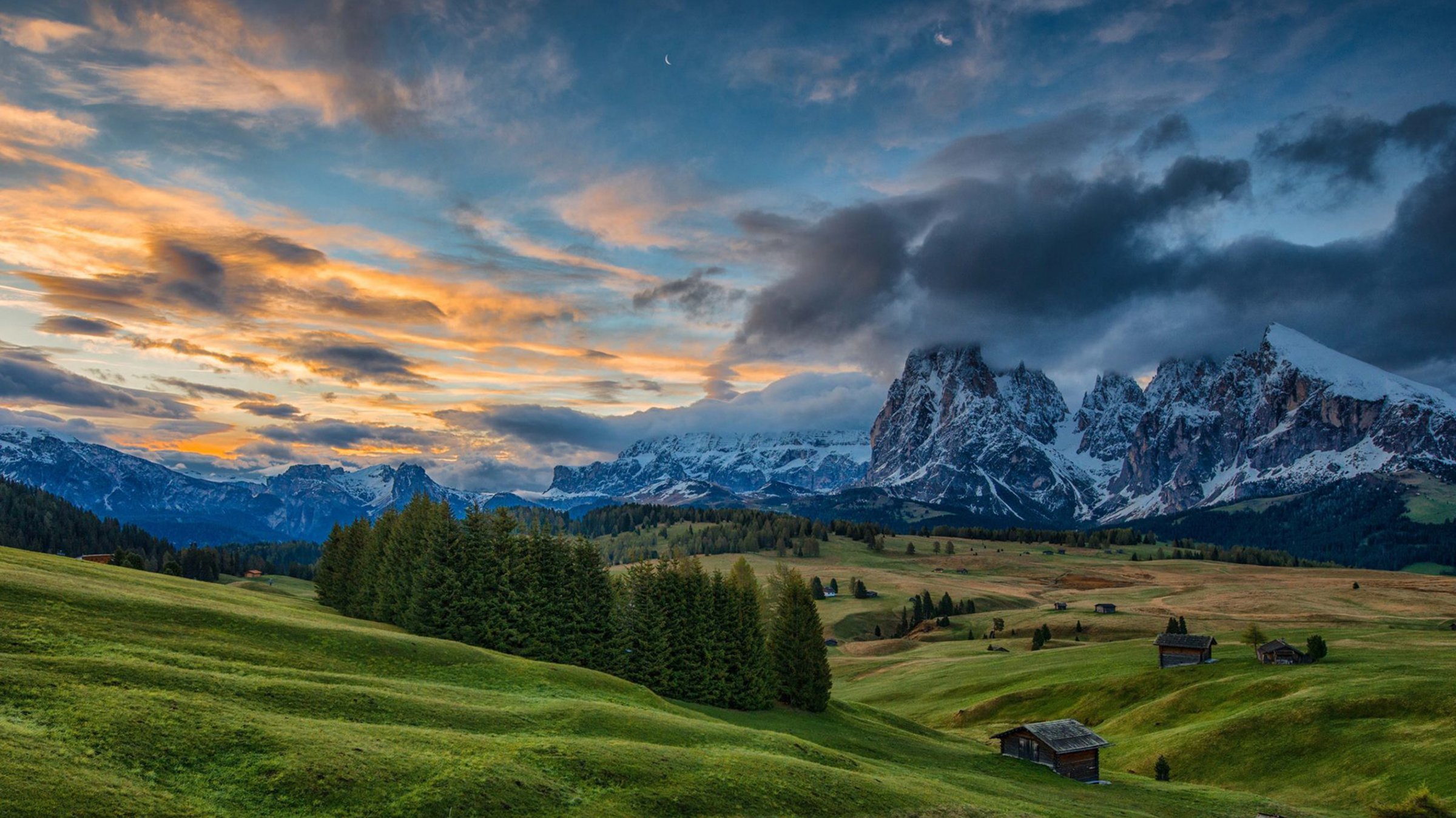 Wunderschöne Landschaft auf der Seiser Alm